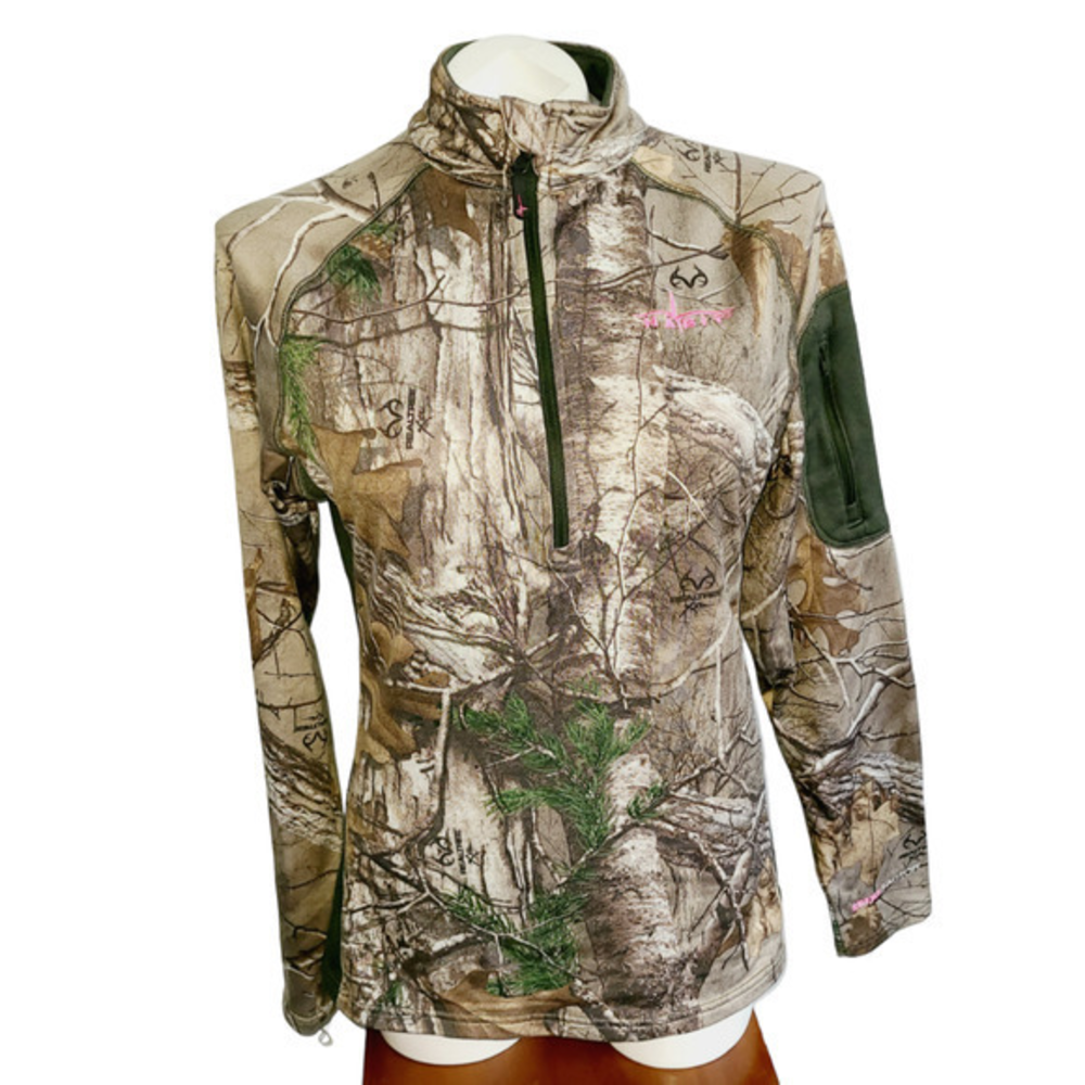 Habit Realtree 1/4 Zip Long Sleeve‎ Shirt Size S